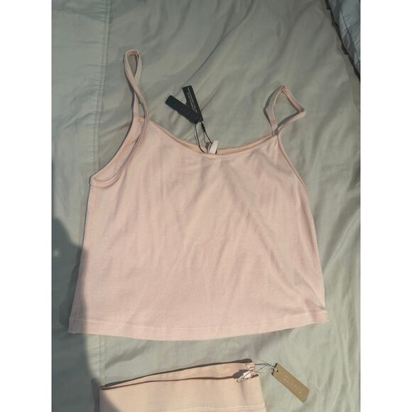 READ* Skims Sleep Set XL Tank Top & 2X leggings quartz pink logo pajama lounge - Picture 9 of 10